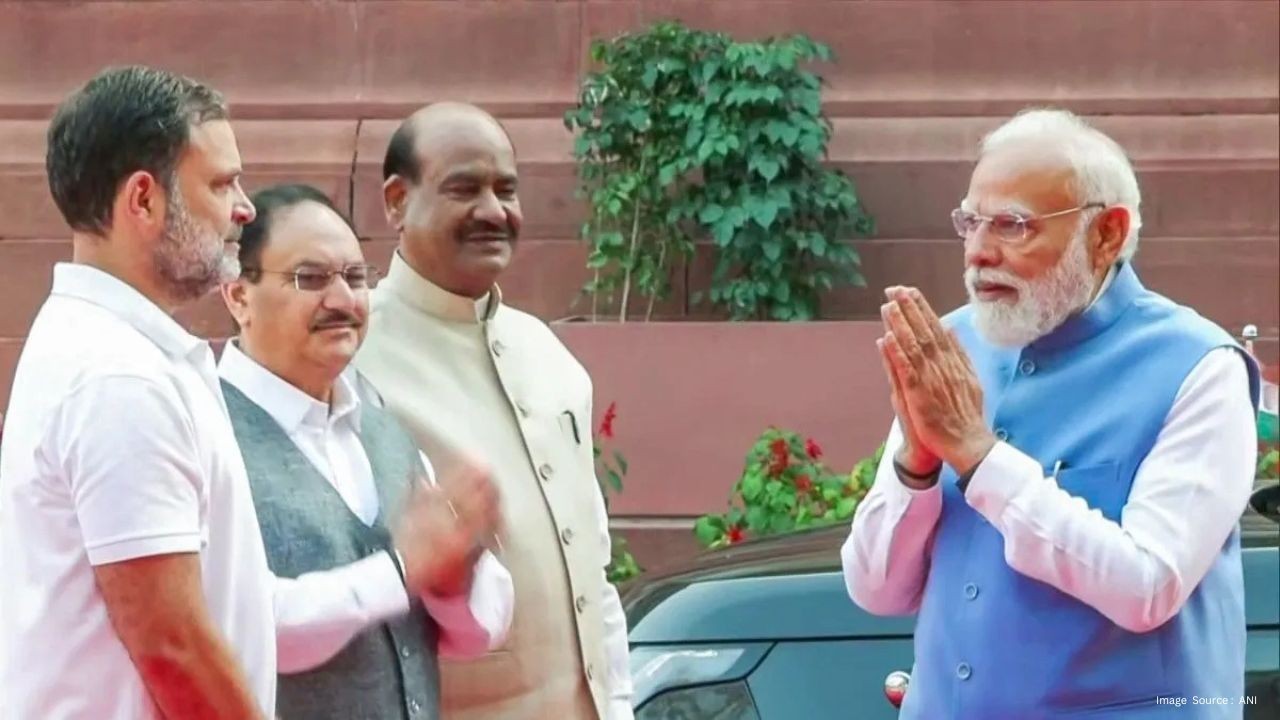 PM Modi and Rahul Gandhi Share Rare Candid Moment in Parliament