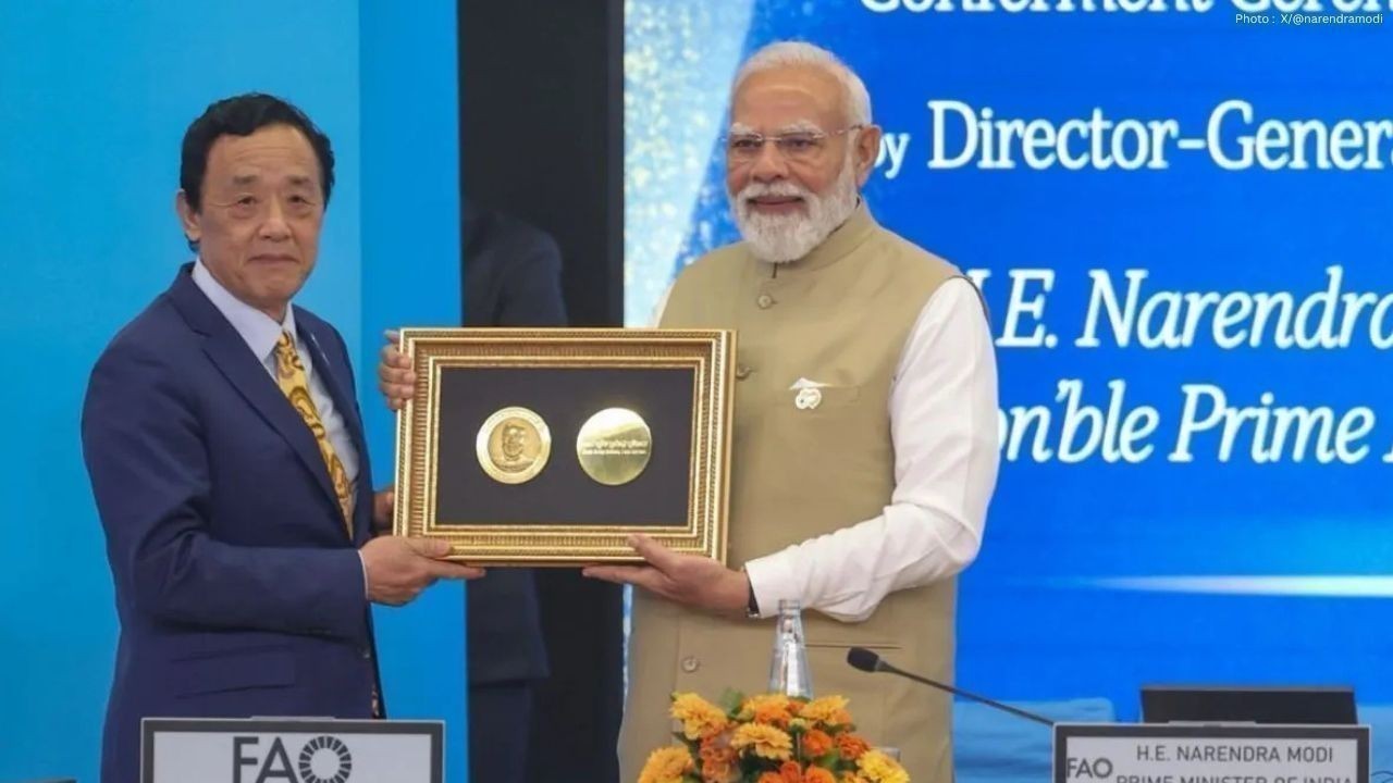 PM Modi Honoured With FAO’s Highest Agricola Medal in Rome for Food Security Efforts