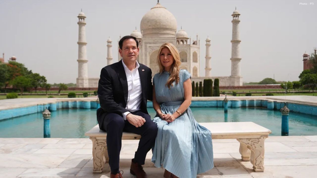 Marco Rubio Visits Taj Mahal With Wife Calls It a Global Symbol of Love