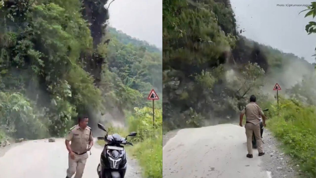 Massive Landslide Hits Sikkim's Pakyong District, Policeman's Swift Action Averts Major Tragedy