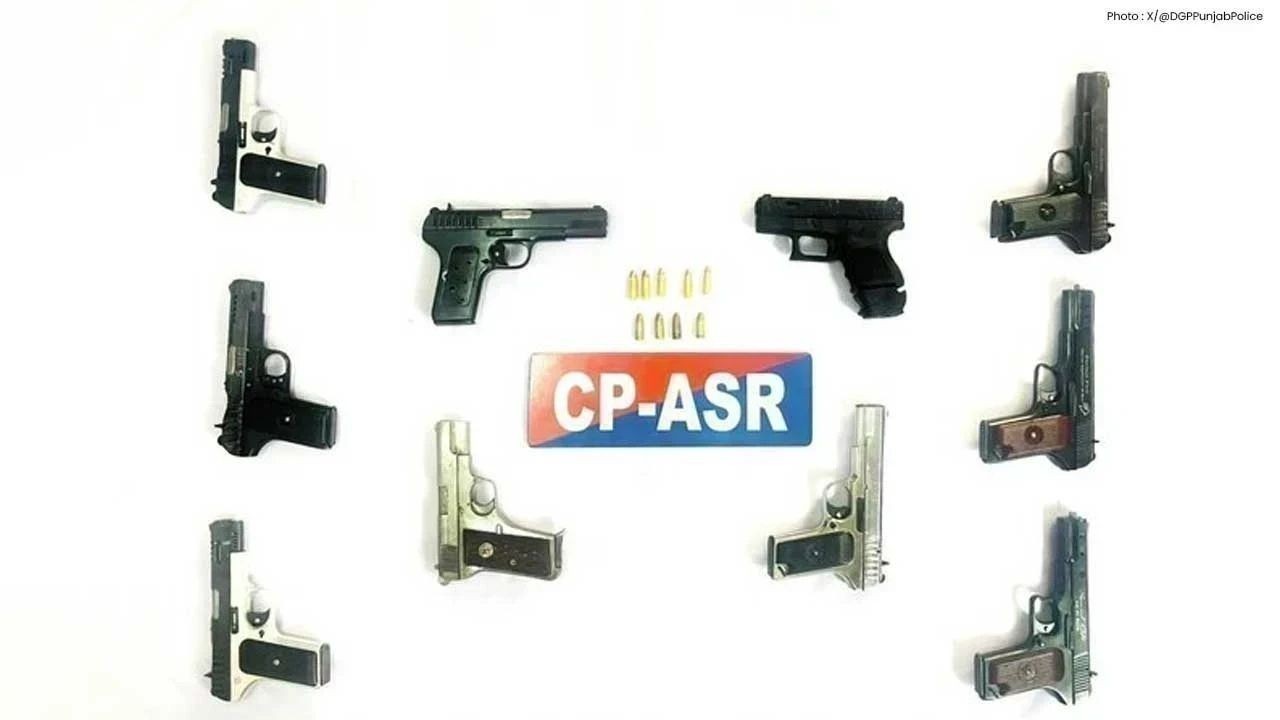 Amritsar Police Bust Cross-Border Arms Smuggling Network, Four Arrested with 10 Pistols
