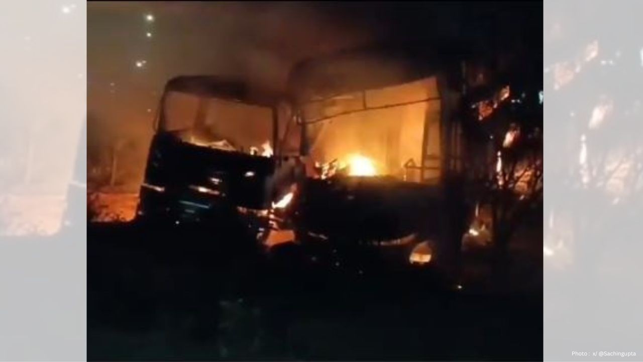 7 Killed, Over 20 Injured as Bus Catches Fire After Truck Collision in Rajasthan's Dausa