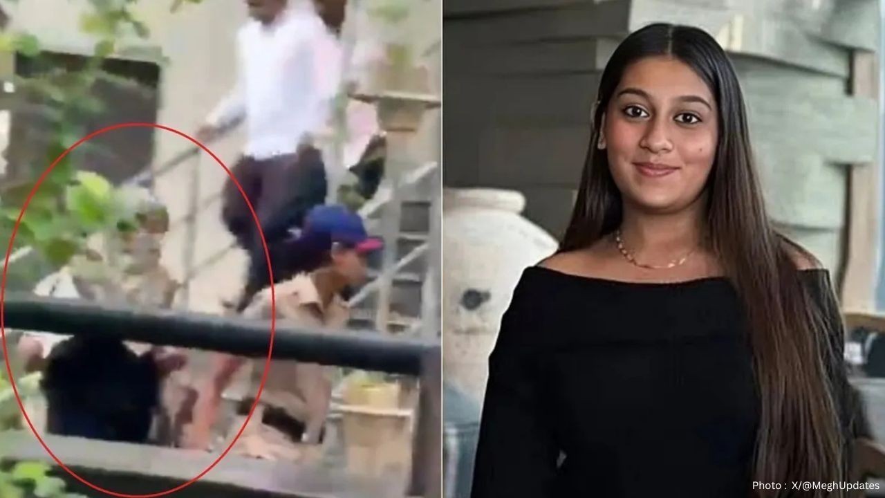 Siya Goyal Allegedly Flashes Obscene Gesture While Under Police Escort in Ketan Agarwal Murder Case