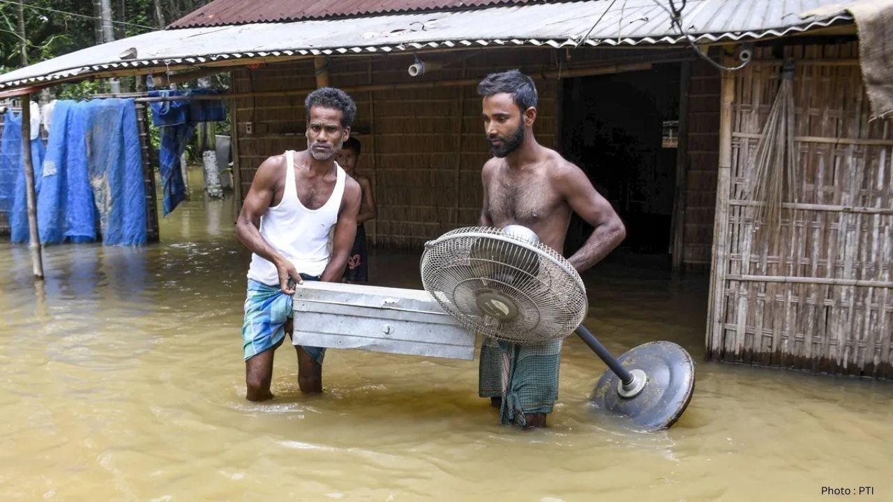 Assam Flood Situation Improves, Over 4.45 Lakh Still Affected Across Six Districts